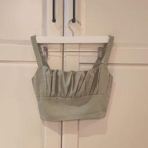 Shein sage milkmaid top